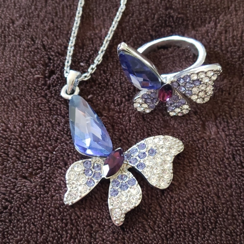 Park Lane butterfly ring and necklace